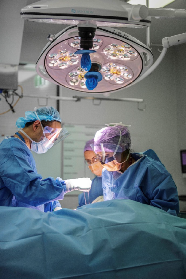 Doctors in operating room