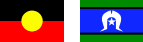 Australian Aboriginal flag and Torres Strait Islander flag
